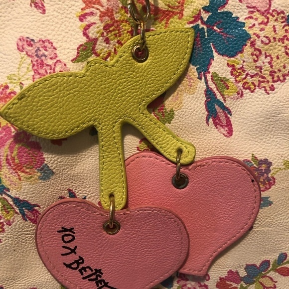 Betsey Johnson Spring Florals Large Double Handle Bag Big Bows Colorful 17X12” - Picture 7 of 13